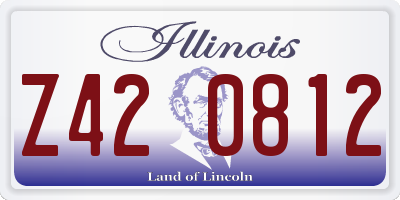 IL license plate Z420812