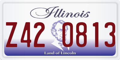 IL license plate Z420813