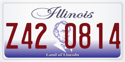 IL license plate Z420814