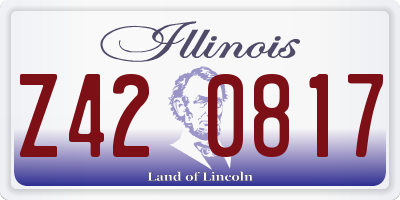 IL license plate Z420817