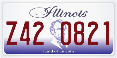 IL license plate Z420821
