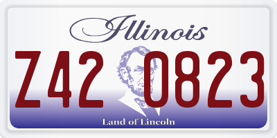 IL license plate Z420823