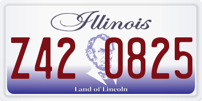 IL license plate Z420825