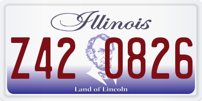 IL license plate Z420826