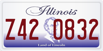 IL license plate Z420832