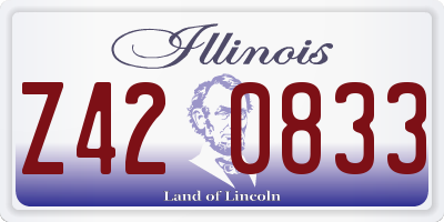 IL license plate Z420833