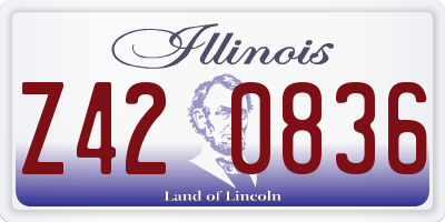IL license plate Z420836