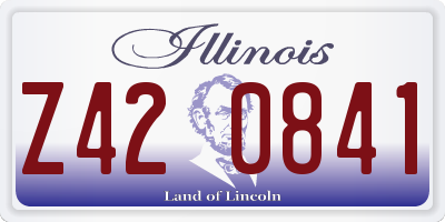 IL license plate Z420841