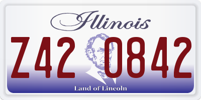 IL license plate Z420842