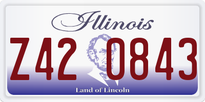 IL license plate Z420843