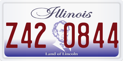 IL license plate Z420844
