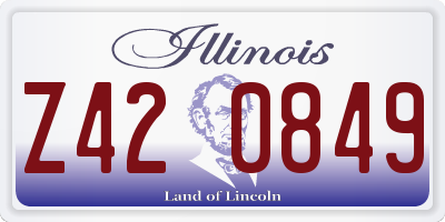 IL license plate Z420849