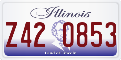 IL license plate Z420853