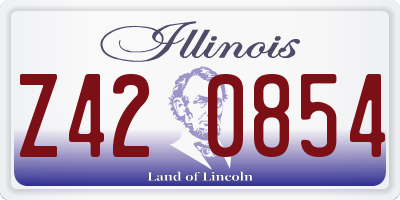 IL license plate Z420854