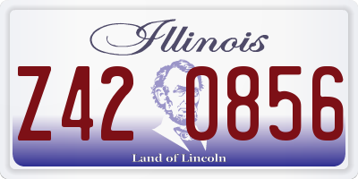 IL license plate Z420856