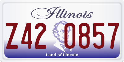IL license plate Z420857