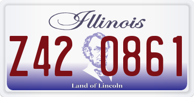 IL license plate Z420861
