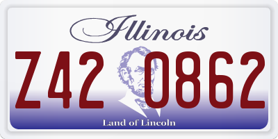IL license plate Z420862