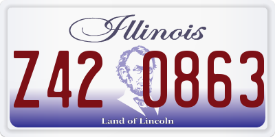 IL license plate Z420863