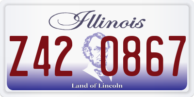 IL license plate Z420867