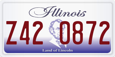 IL license plate Z420872