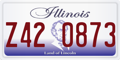 IL license plate Z420873