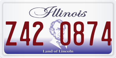 IL license plate Z420874