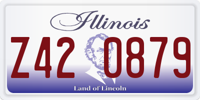 IL license plate Z420879
