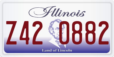 IL license plate Z420882