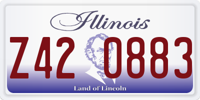 IL license plate Z420883