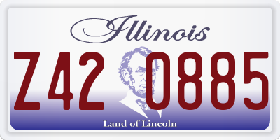 IL license plate Z420885