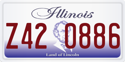 IL license plate Z420886