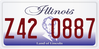 IL license plate Z420887