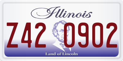 IL license plate Z420902