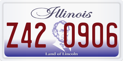 IL license plate Z420906