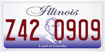 IL license plate Z420909