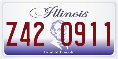 IL license plate Z420911