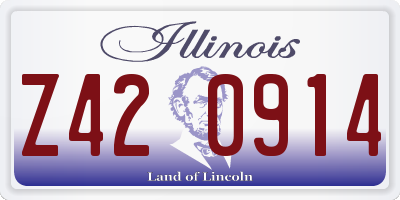 IL license plate Z420914