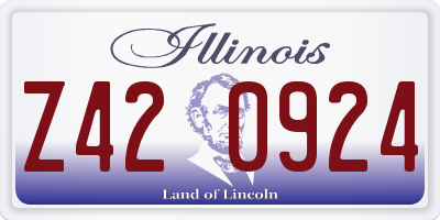 IL license plate Z420924