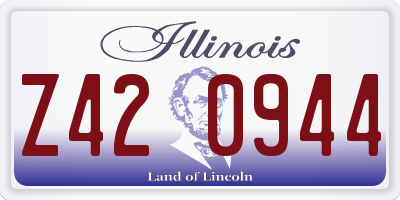 IL license plate Z420944
