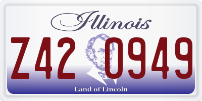 IL license plate Z420949