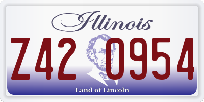 IL license plate Z420954