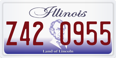 IL license plate Z420955