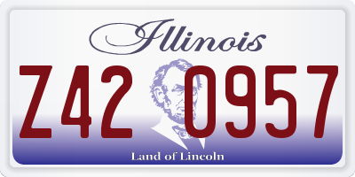 IL license plate Z420957