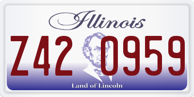 IL license plate Z420959