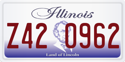IL license plate Z420962