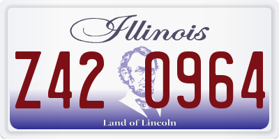 IL license plate Z420964