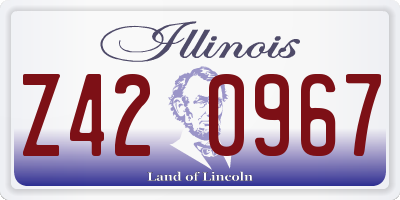 IL license plate Z420967