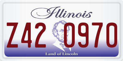 IL license plate Z420970