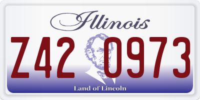 IL license plate Z420973